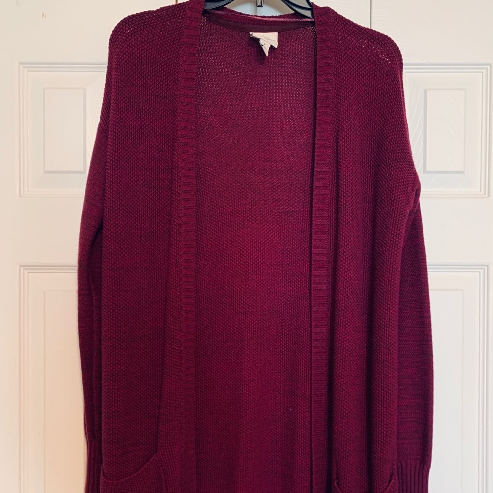 At. John’s Bay burgundy knit sweater, size small